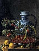 MELeNDEZ, Luis Still-Life with Fruit and a Jar oil on canvas